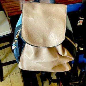 Leather small backpack